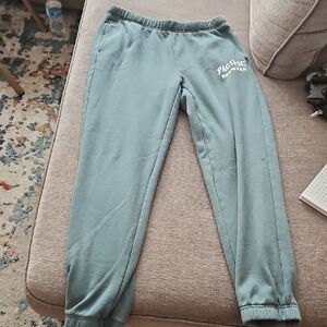 Pacific Sunwear Blue Sweatpants Relaxed Fit Elastic Cuffs